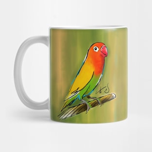 Fischer Lovebird Illustration Mug